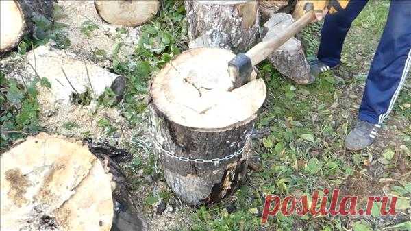 Как расколоть большие чурки
