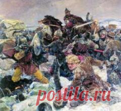 Вы видите картину В.А. Серова «Ледовое побоище».
18 апреля в нашей стране отмечается День воинской славы России — День победы русских воинов князя Александра Невского над немецкими рыцарями на Чудском озере (Ледовое побоище, 1242 год). Праздник учрежден Федеральным законом № 32-ФЗ от 13 марта 1995 года «О днях воинской славы и памятных датах России».