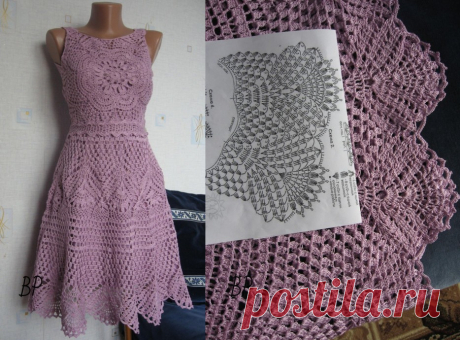 Платье &quot;Ветка сирени&quot;