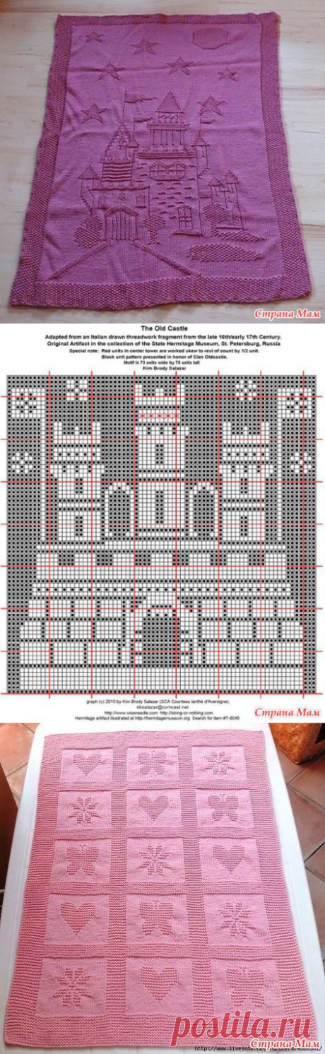 Детский плед. Теневое и монохромное вязание. - Вяжем вместе он-лайн - Страна Мам