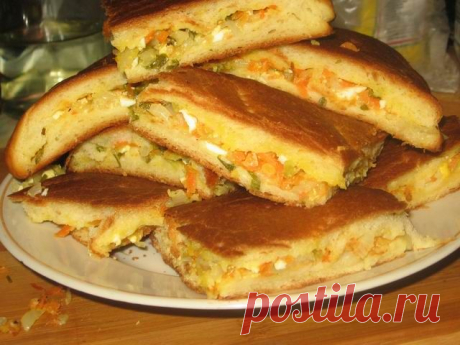 вкусняцкий пирог с капустой и морковью