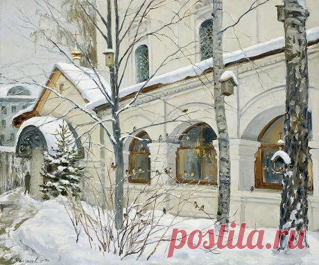 Художник Олег Иванович Молчанов (р. 1966).
«В Сретенском микрорайоне Воробушки», 2015 г.