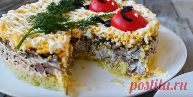Салат "Богатый купец", многослойный салат :: Новый Год