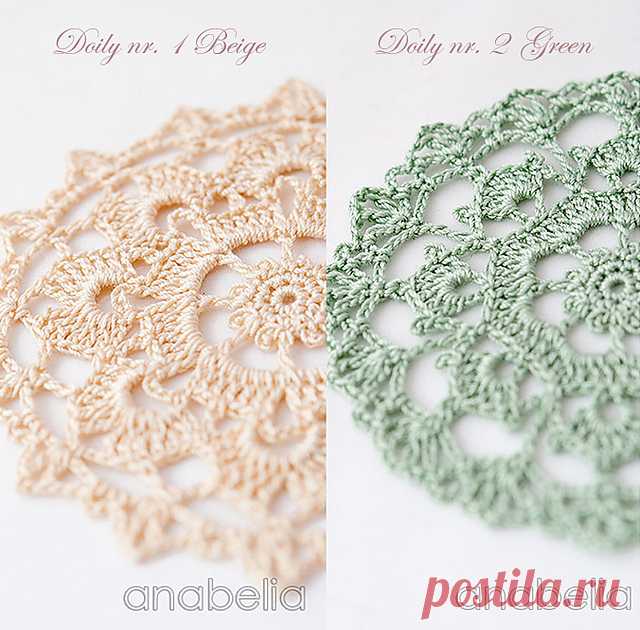 Ravelry: Winter Doilies Beige and Green pattern by Anabelia Handmade