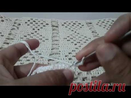 #Passo a passo da toalha de mesa de crochê.