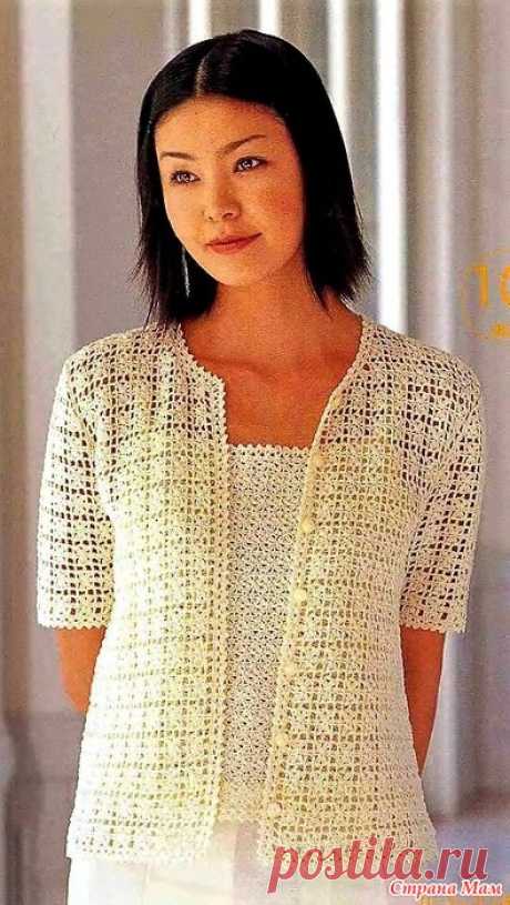 Ажурная двойка из жакета и маечки. Крючок. «Let’s knit series NV3822 2000 Crochet Lace 8 kr»