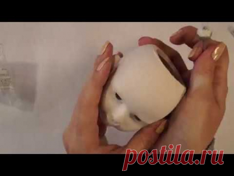 Как вырезать глазницы кукле под вставные глазки.