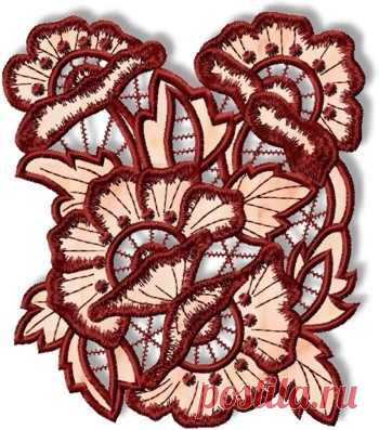 Advanced Embroidery Designs - Poppy Cutwork Lace
