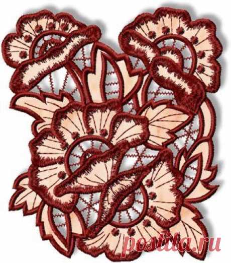 Advanced Embroidery Designs - Poppy Cutwork Lace