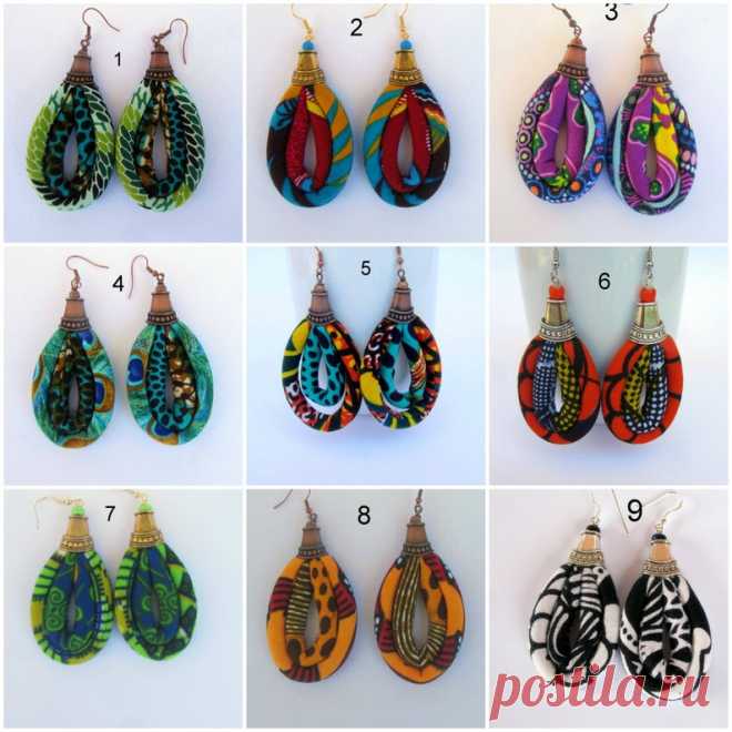 Африканские серьги для женщины Анкара ткань серьги | Etsy
