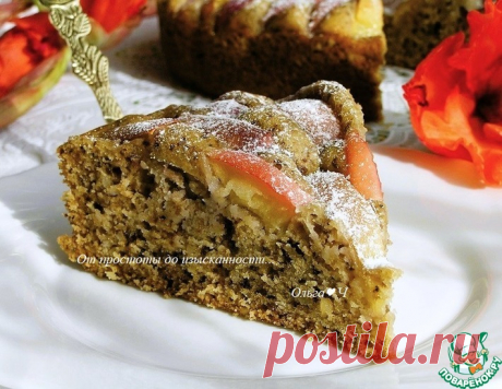 Ореховый пирог с яблоками и хлопьями – кулинарный рецепт