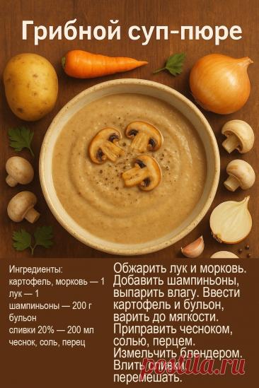 Грибной суп-пюре