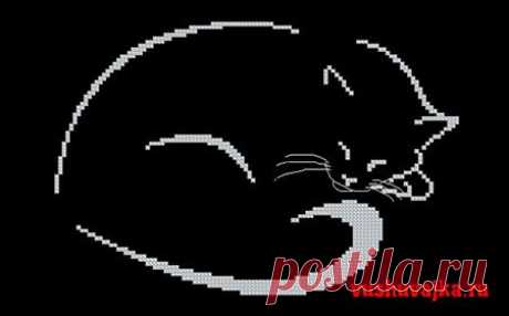 Схема вышивки &quot;Кошка&quot;.