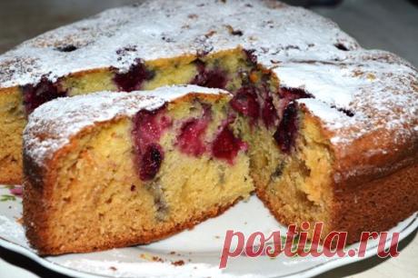 Пирог с вишнями – изумительный рецепт | ГОТОВИМ ВКУСНО И ПО-ДОМАШНЕМУ