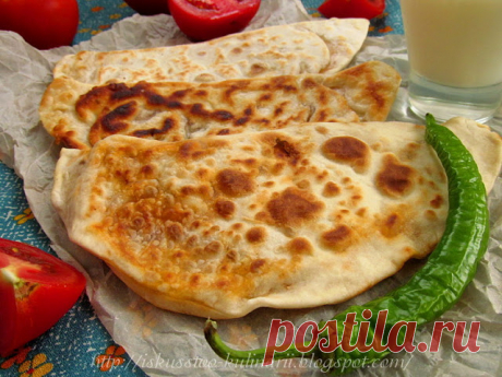 Постигая искусство кулинарии... : Гёзлеме с перцем (Biberli Gözleme Tarifi)