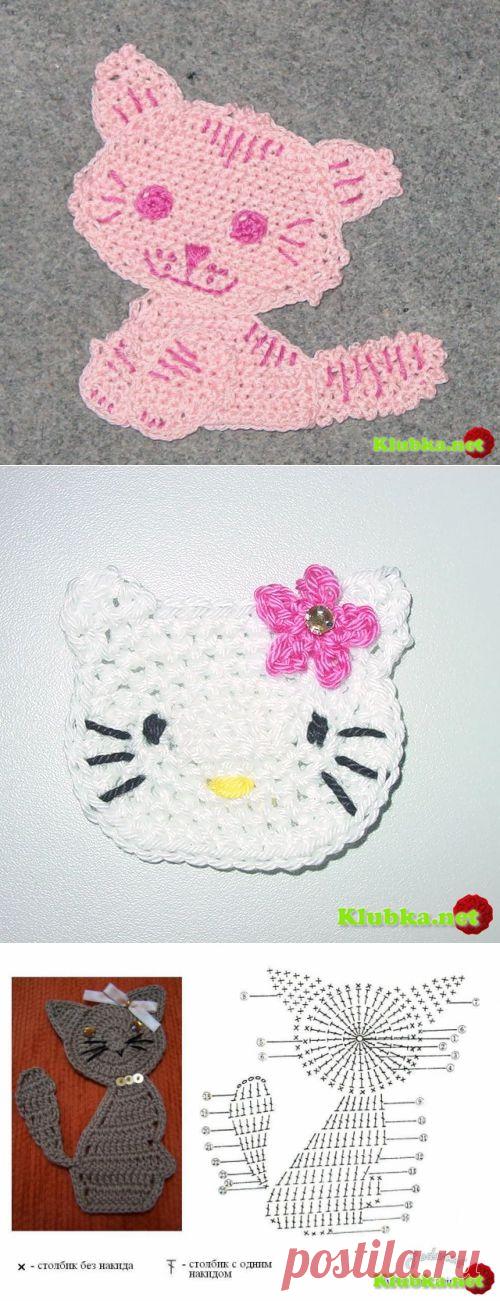 Аппликации Животные и Птицы Крючком (Очень много) » Клубка.Нет - Все о вязании крючком