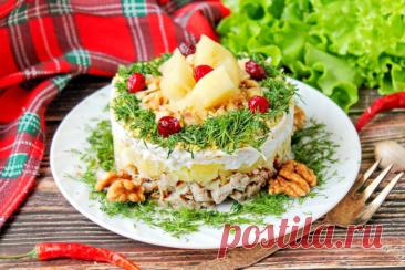Салат Дамский каприз с курицей и ананасом: рецепт с фото