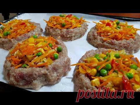 И почему не Готовила это ИЗ ФАРША раньше !!! Вкуснейшие МЯСНЫЕ ГНЁЗДА С ОВОЩАМИ
