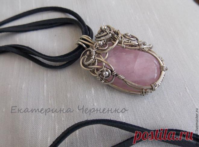 Кулон "Розовый Кварц" - кулон с розовым кварцем,розовый кварц,кулон с камнем