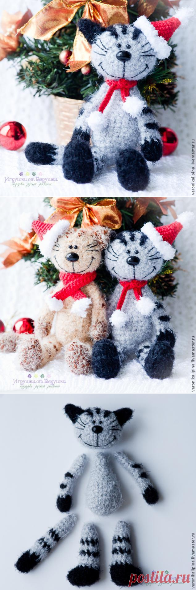 Новогодний кот Мурзик - Ярмарка Мастеров - ручная работа, handmade