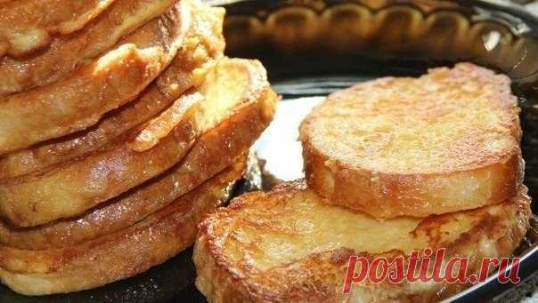 Аппетитные сырные гренки к завтраку. Быстро и сытно!