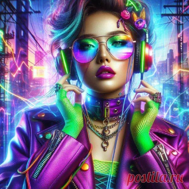 Киберпанковский Оазис: Двойная Экспозиция. Генерация из нейросети Dalle-3 - Dalle примеры промтов - Форум ИИ о нейросетях - Yes Ai
