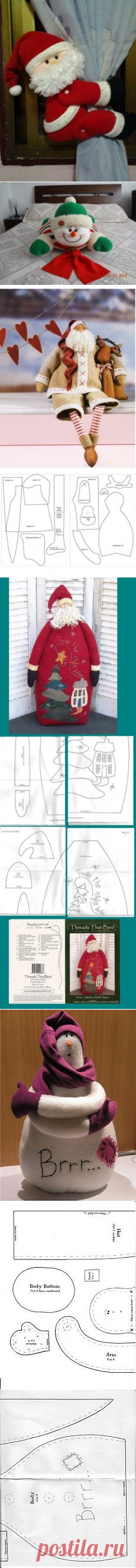 Новогодние мягкие игрушки ,выкройки