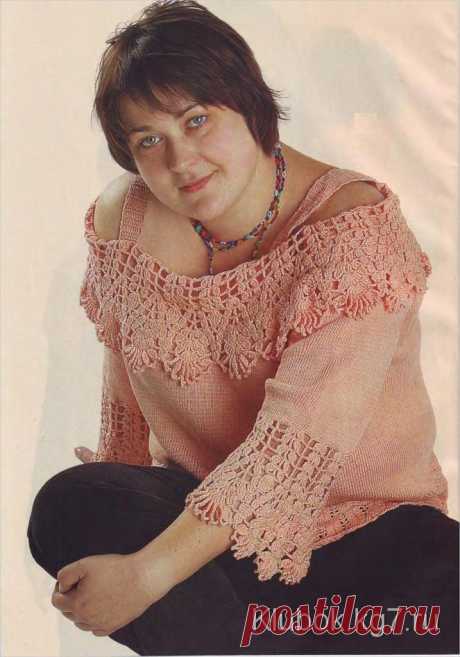 Пуловер для содидных дам, смелых и решительных | Клубок