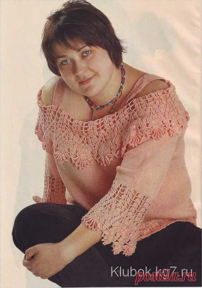 Пуловер для содидных дам, смелых и решительных | Клубок