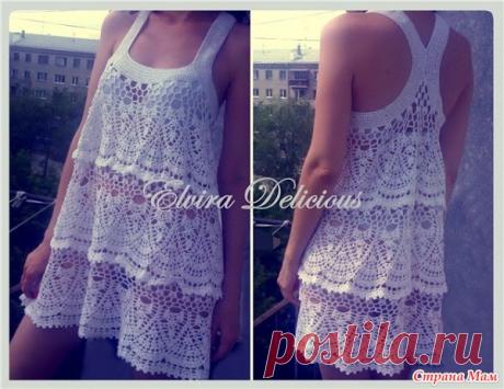 Сарафан и юбка по мотивам Анны Костуровой "Каскад вечерних грез" или "Каскад белых облаков" Всем доброго времени суток, меня зовут Ирина, ко мне на ты, так как я считаю что все мы тут подружки-рукодельницы, очень мне нравиться эта модель, как в виде платья, так и в виде юбки, поэтому