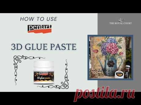 How to Use Pentart 3D Glue and 3D Glue Pen Demo