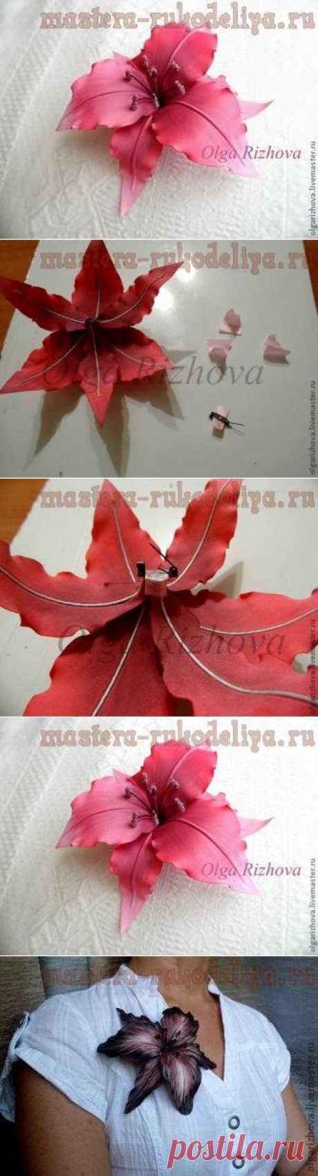 Мастера рукоделия - рукоделие для дома. Бесплатные мастер-классы, фото и видео уроки - Мастер-класс: Сборка цветка из ткани Лилия