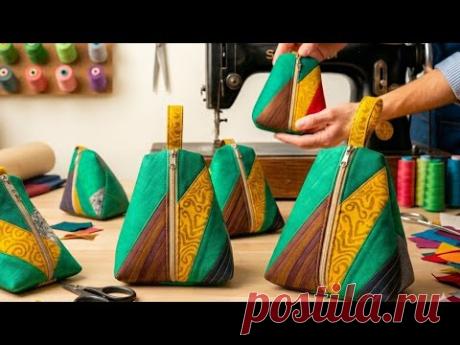 Only Recycled Fabrics! Easy Amazing Patchwork Tutorial for Beginners | DIY Sewing Ideas & Quilting!!