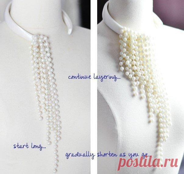 Оригинальное ожерелье-воротник- делаем своими руками
