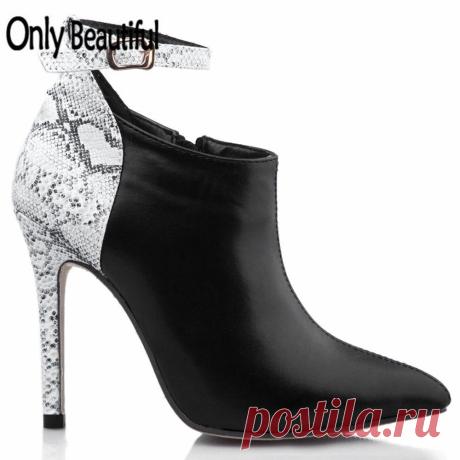 Boots Picture - More Detailed Picture about 2015 New Fashion Sexy Snake Print Pointed Toe High Heels Women PU Leather Patchwork Thin Heels Pumps Office Career Ankle Boots Picture in Boots from Shenzhen Global Purchase E-commerce Co.,Ltd | Aliexpress.com | Alibaba Group