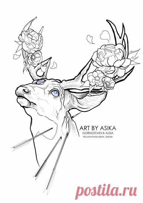 Dear. Tattoo sketch, neotrad on Behance