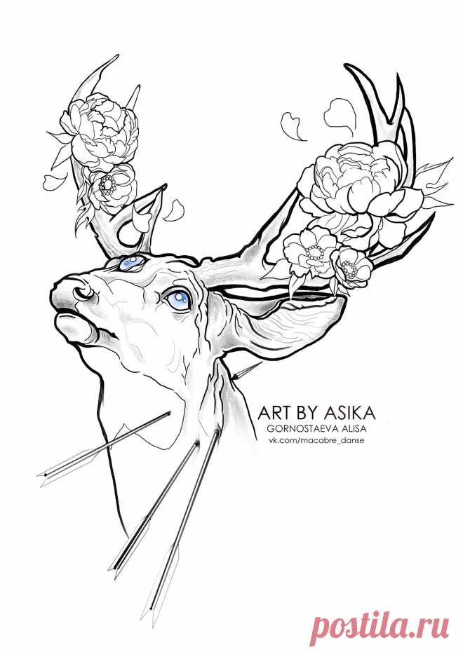 Dear. Tattoo sketch, neotrad on Behance