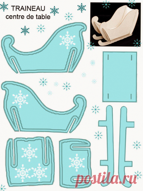 Trineo 3D para fiestas de &quot;Princesa de la Nieve&quot;. | Ideas y material gratis para fiestas y celebraciones Oh My Fiesta!