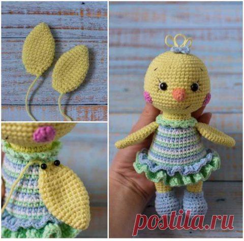 Пасхальный цыпленок крючком, бесплатное описание