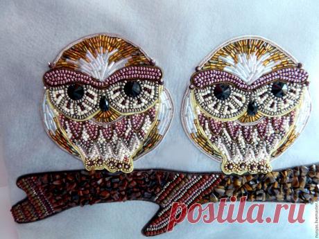 Купить Сумка &quot;Лесная сказка&quot; - серый, светло-серый, совы, совята, сумка ссовами