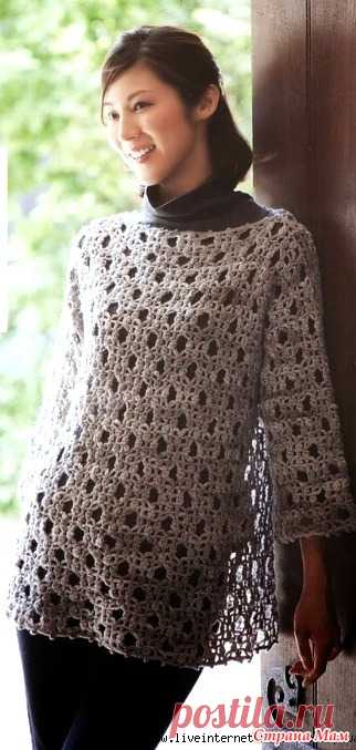 . Ажурная туника-разлетайка.