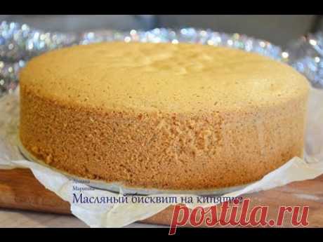Масляный бисквит на кипятке с маком