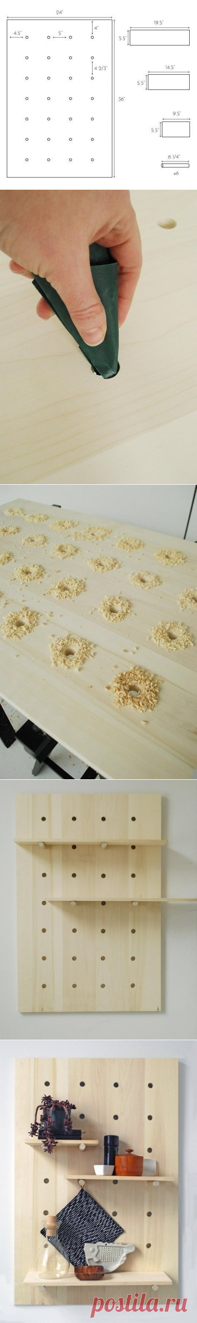 Панно с передвижными полками своими руками