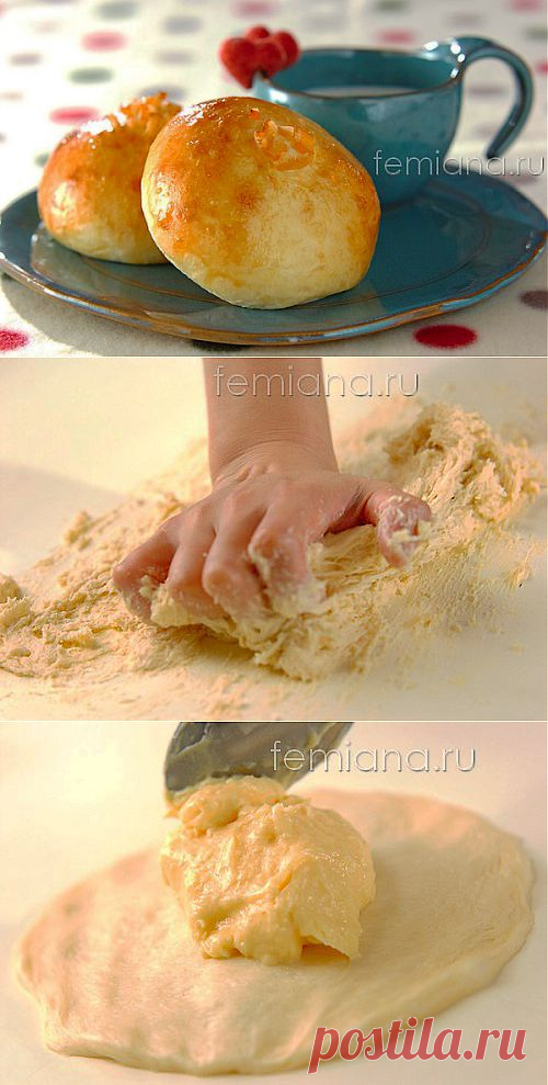 Вкусные сдобные булочки с заварным кремом на Пасху и не только | FEMIANA