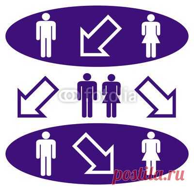 man and woman, pointers из vadim0001. Роялти-фри вектор #65995670 на Fotolia.ru