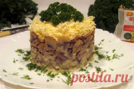 Салат с пупками, грибами и плавленным сыром » Жрать.ру