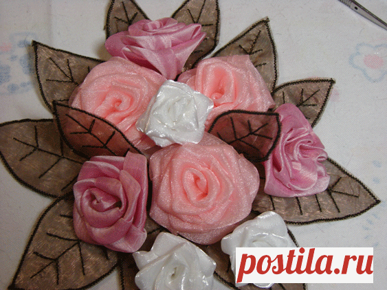 Цветы из лент. | Записи в рубрике Цветы из лент. | Меня зовут Марина.Мой дневничок - это копилочка всего, что мне интересно!