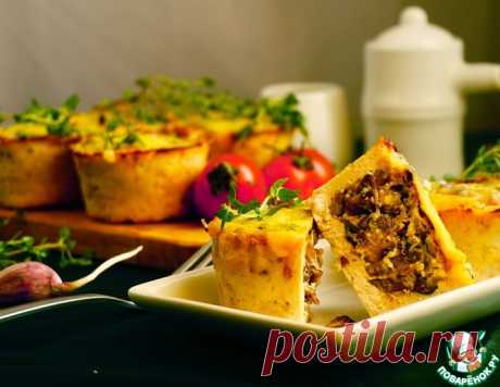 Куриные корзиночки с грибной начинкой – кулинарный рецепт