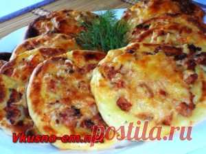 Вкусные картофельные ватрушки с курицей