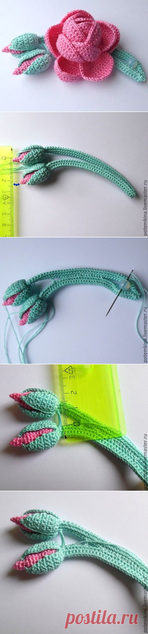 Делаем красивую веточку для розочки: публикации и мастер-классы – Ярмарка Мастеров